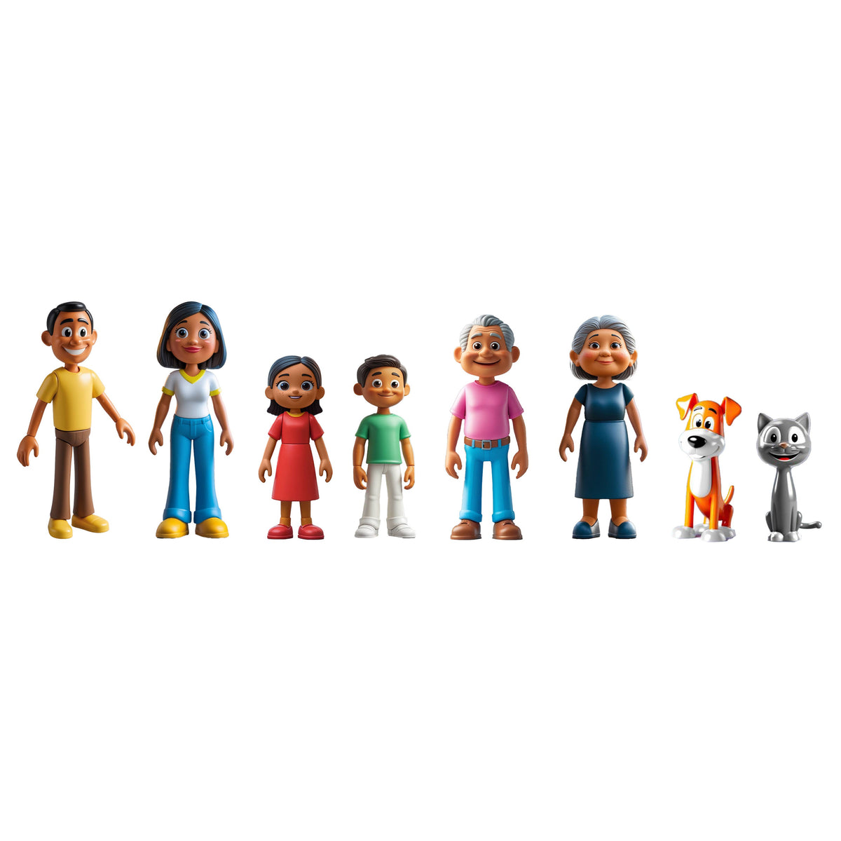 Brown Skin Family Figures (Miniland)