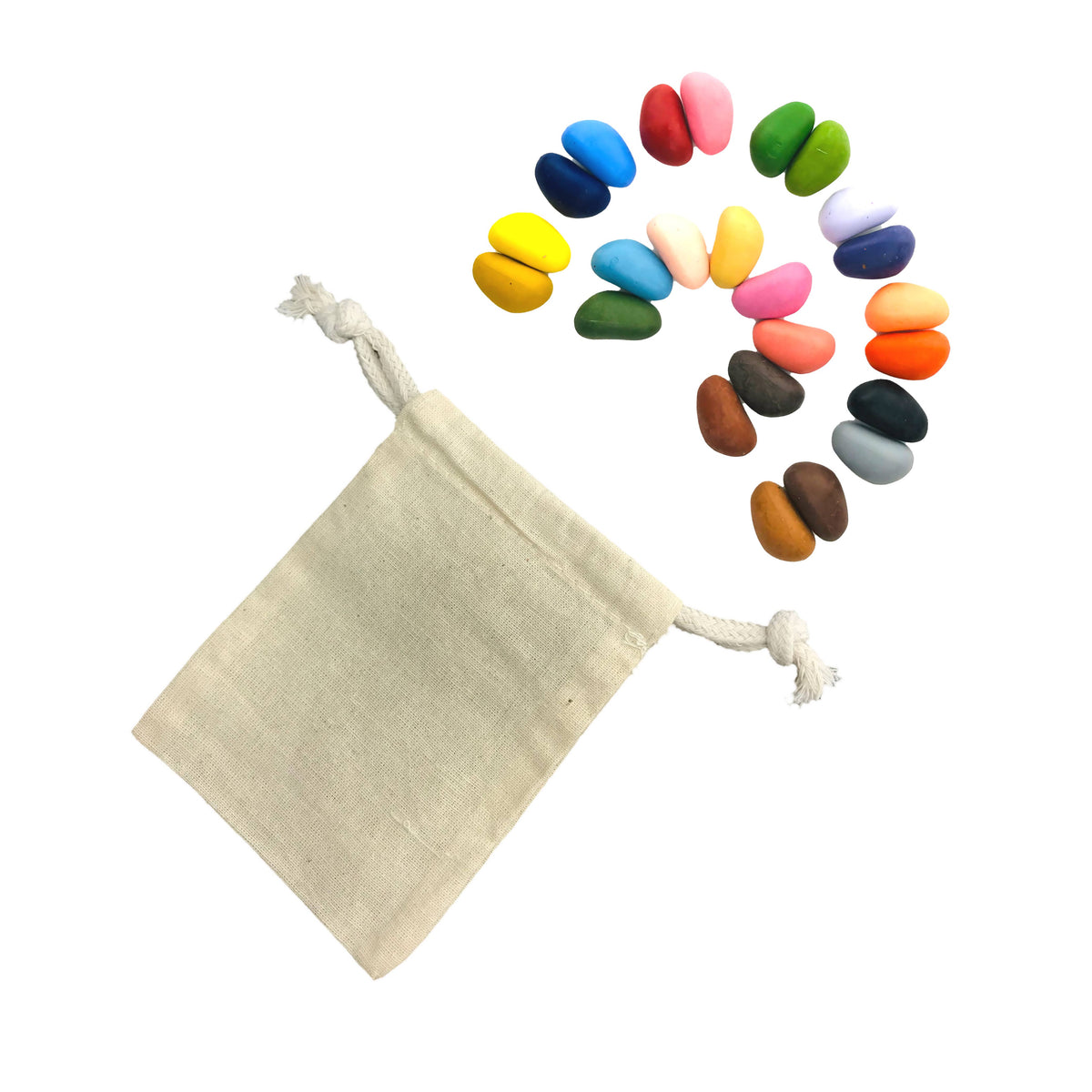 Crayon Rocks: 24 Colors in a Muslin Bag