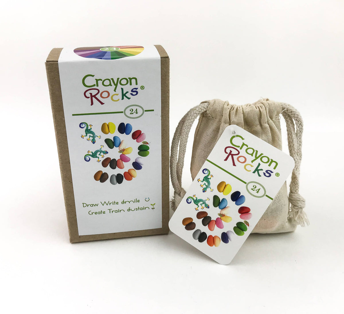 Crayon Rocks: 24 Colors in a Muslin Bag