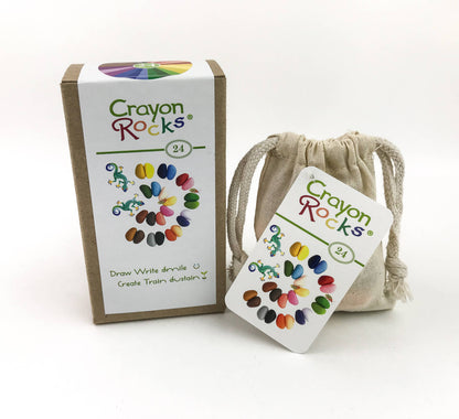 Crayon Rocks: 24 Colors in a Muslin Bag