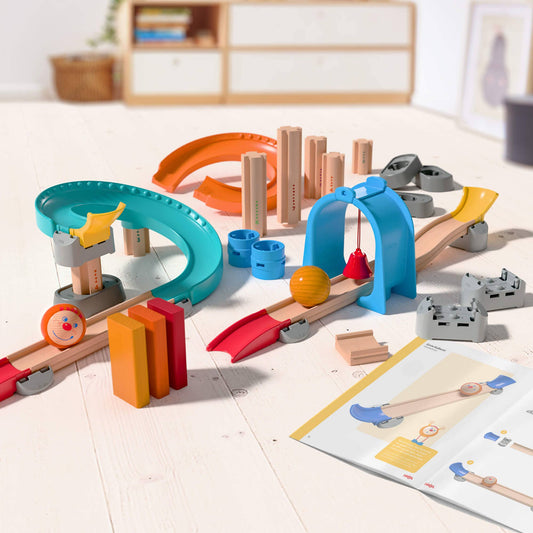 Kullerbu Colorful Curves - Build & Grow Ball Track Set (HABA USA)