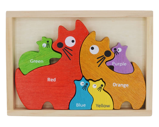 Cat Family Puzzle - Bilingual! (Begin Again)