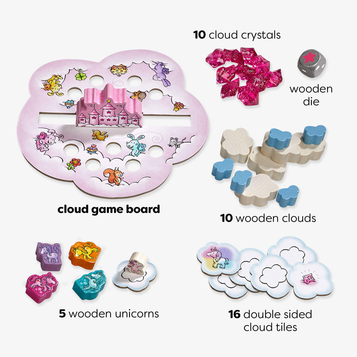 Unicorn Glitterluck – Cloud Stacking  (HABA USA)